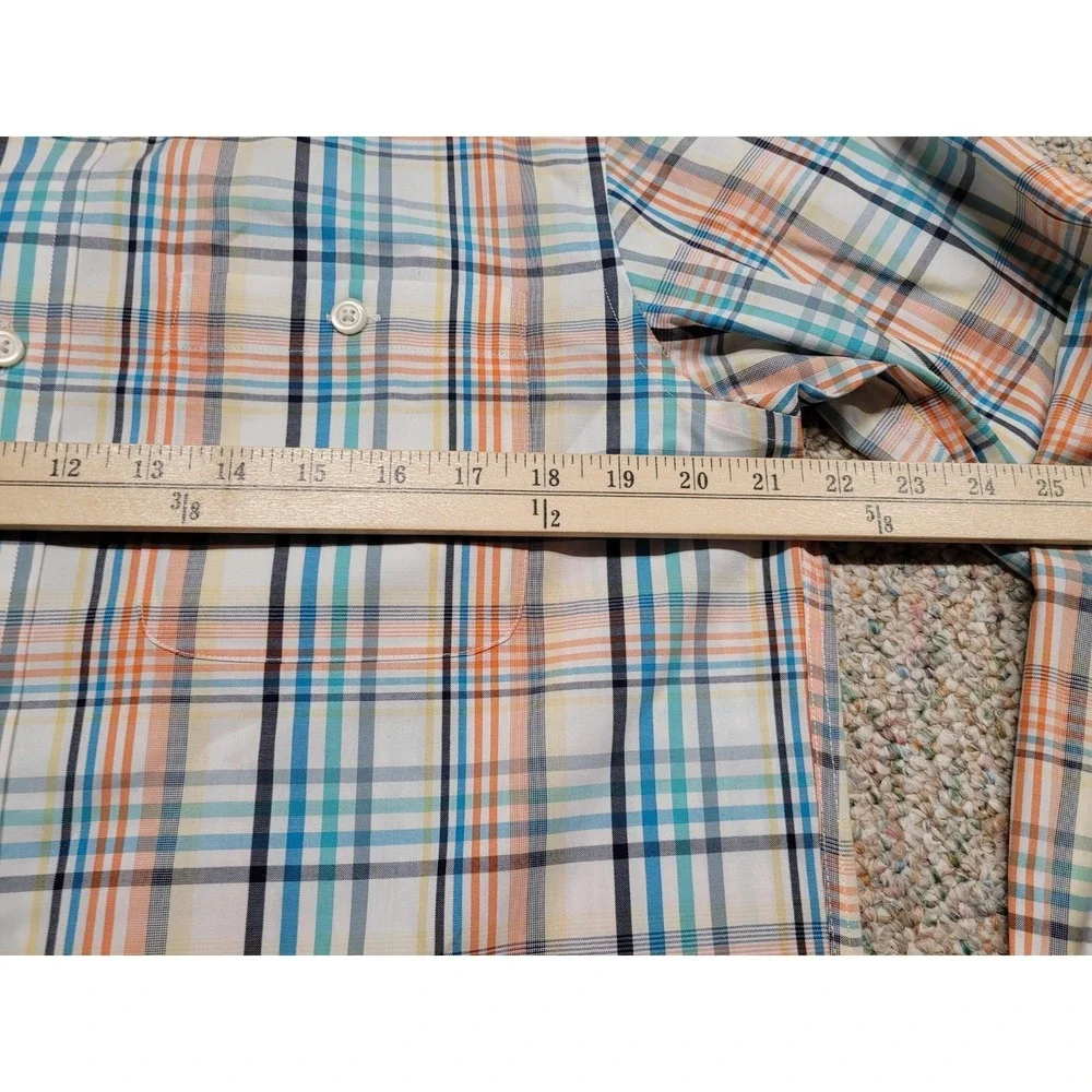 Orvis Shirt Men Medium Multi Plaid Long Sleeve Button Down Outdoors Fishing Camp - Picture 13 of 16